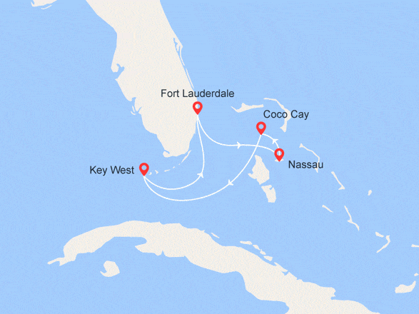 itinéraire croisière Caraïbes et Antilles : Couleurs des Bahamas