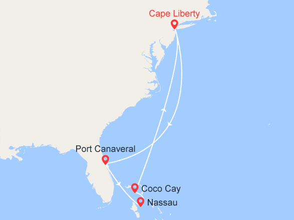 itinéraire croisière Caraïbes et Antilles : Couleurs des Bahamas et des Bermudes