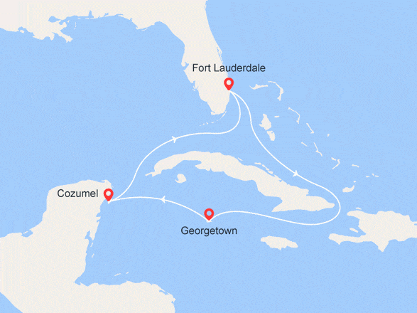 itinéraire croisière Caraïbes et Antilles : Cozumel et Îles Caïmans