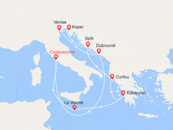 itinéraire croisière Croatie/Adriatique : Croatie, Venise, Slovénie, Grèce