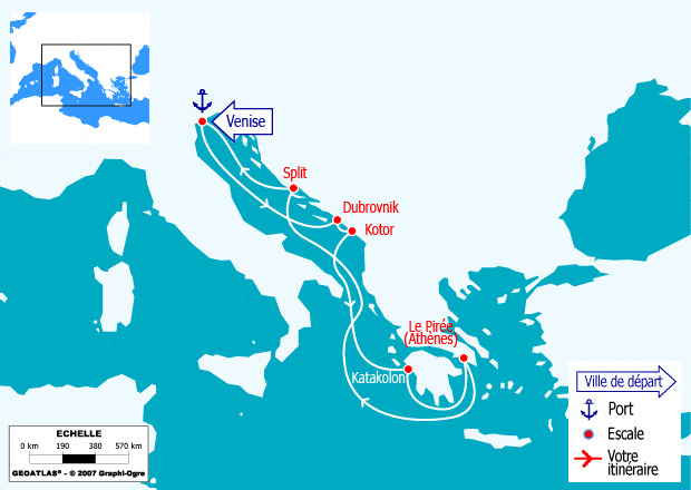itinéraire croisière Croatie/Adriatique - Croatie/Adriatique : Croatie et Grèce