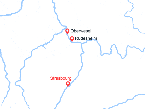 itin&eacute;raire croisi&egrave;re Rhin et ses affluents : Croisière festival : légendes, festivités et gourmandises sur le Rhin Romantique (CSF_FESPP) 