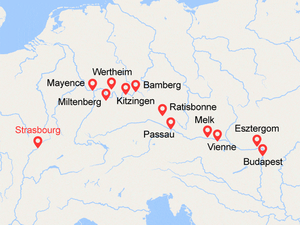 itinéraire croisière Danube : Croisière Transeuropéenne, contraste des cultures : de Strasbourg à Budapest (SBU_PP)