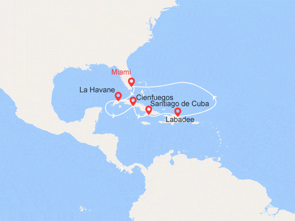 itinéraire croisière Caraïbes et Antilles - Cuba : Cuba & Haïti