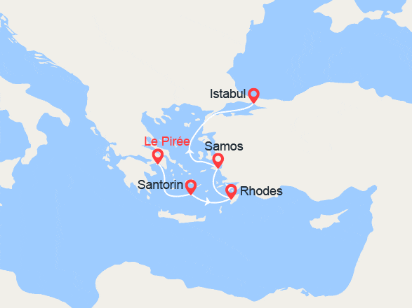 itinéraire croisière Iles grecques : D'Athènes à Istanbul