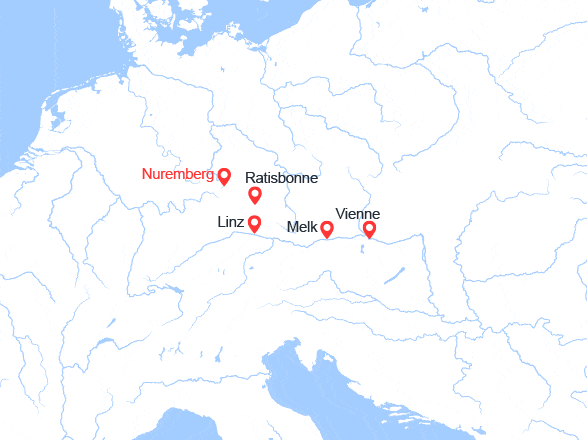 itin&eacute;raire croisi&egrave;re Danube : Danube : de Nuremberg à Viennes 