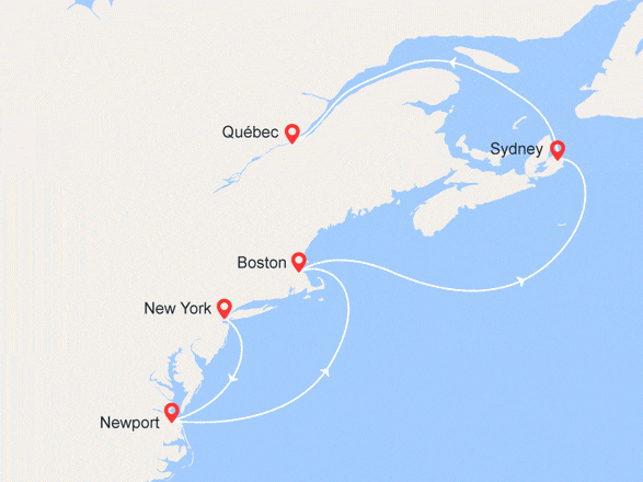 itinéraire croisière Amérique du Nord : De New York au Québec: Rhode Island, Boston, Canada