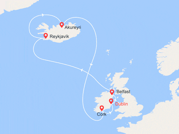 itinéraire croisière Europe du Nord : Découverte: Irlande & Islande