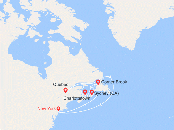 itinéraire croisière Amérique du Nord : Découverte Canada entre New York et Québéc (2)