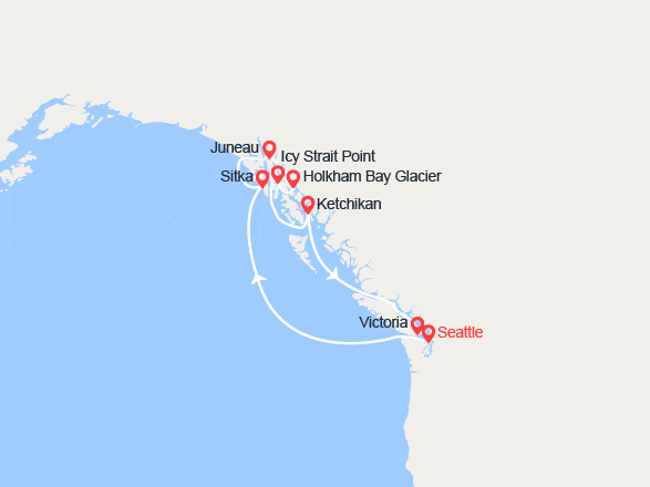 itinéraire croisière Amérique du Nord : Découverte de l'Alaska