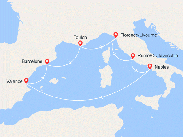 itinéraire croisière Méditerranée : Découverte de la Méditérranée