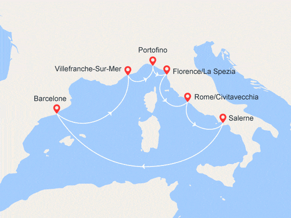 itinéraire croisière Méditerranée : Découverte de la Méditérranée