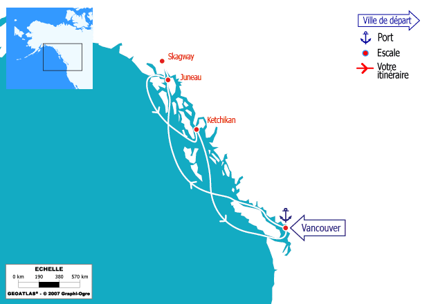 itinéraire croisière Amérique du Nord : Découverte des glaciers d'Alaska