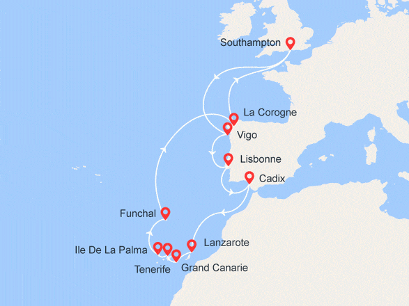 itinéraire croisière Canaries Madère - Canaries Madère : Découverte des Iles Canaries