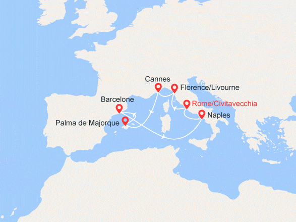 itinéraire croisière Méditerranée : Découverte des trésors méditerranéens
