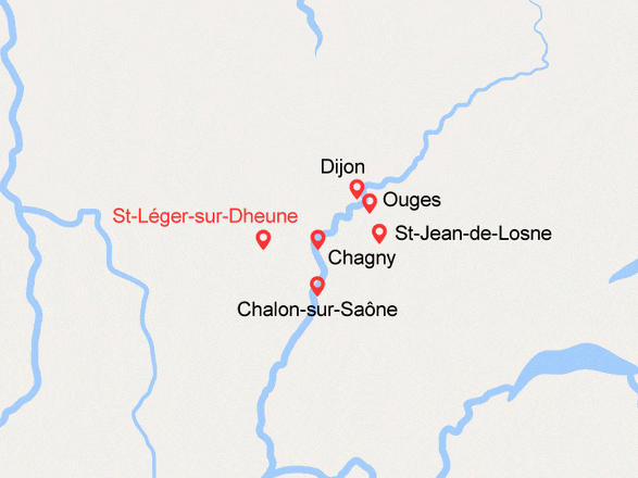 itinéraire croisière Rhône Saône : Dépaysement et émotions de la Saône-et-Loire à la Côte d'Or (SLD)