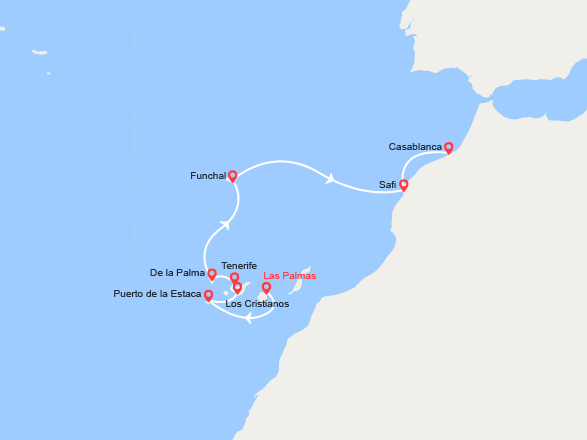 itin&eacute;raire croisi&egrave;re Canaries Madère : Des Canaries aux rivages marocains 