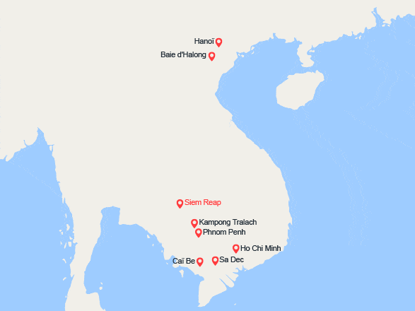 itinéraire croisière Mékong : Des Temples d'Angkor au Delta du Mékong, Hanoï et la Baie d'Along (1R6_PP)