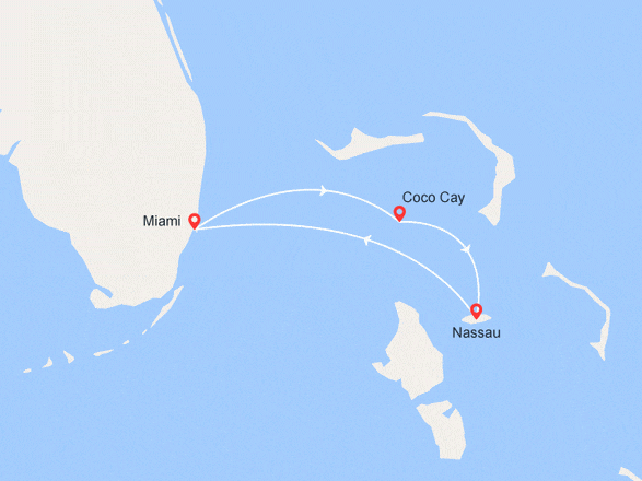 itinéraire croisière Caraïbes et Antilles : Détente aux Bahamas