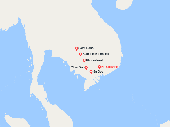itinéraire croisière Mékong : Du delta du Mékong aux temples d'Angkor (1H3_COLPP)