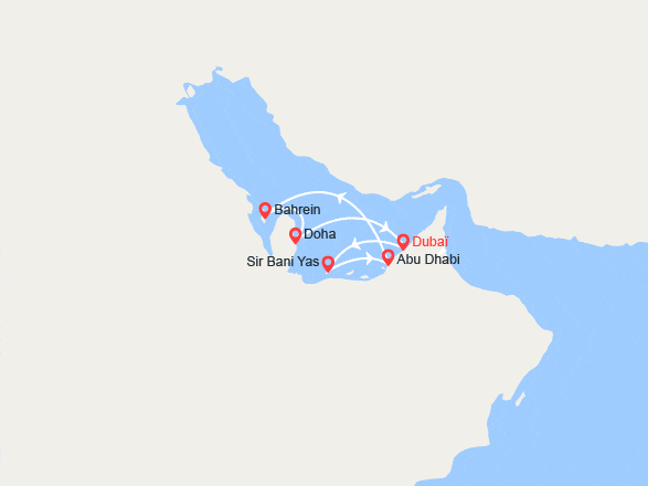 itinéraire croisière Moyen Orient : Dubaï, Abu Dhabi, Qatar 