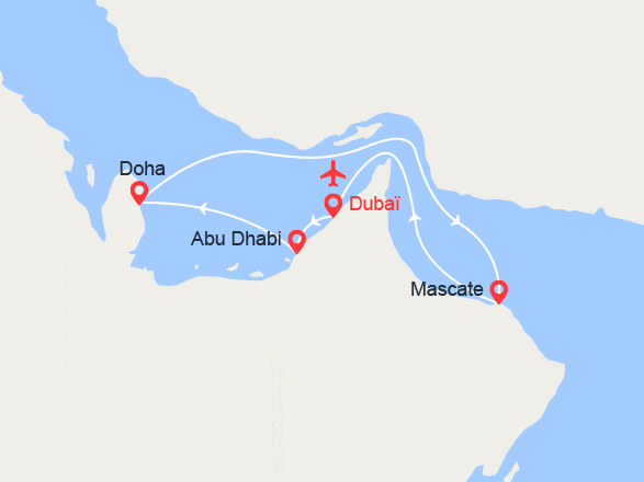 itinéraire croisière Moyen Orient : Dubaï et Expo Universelle