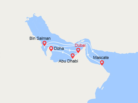 itinéraire croisière Moyen Orient : Dubaï et les Emirats