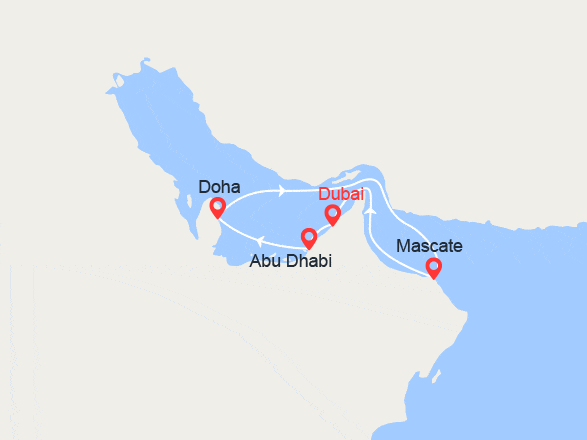 itinéraire croisière Moyen Orient : Dubaï et les Emirats