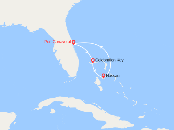 itinéraire croisière Caraïbes et Antilles : Échappé aux Bahamas : Celebration Key, Nassau