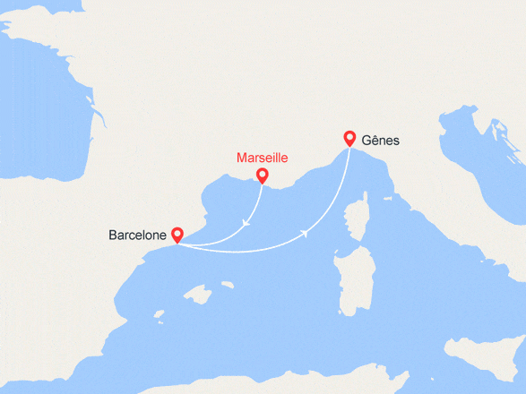 itinéraire croisière Méditerranée : Echappée en Méditérranée