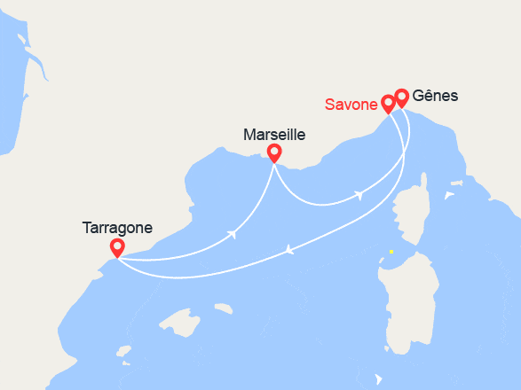 itinéraire croisière Méditerranée : Echappée en Méditerranée