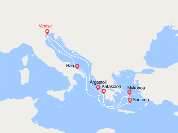 itinéraire croisière Croatie/Adriatique - Iles grecques : Echappées Grecques
