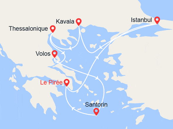 itinéraire croisière Iles grecques : Eclectique Mer Egée