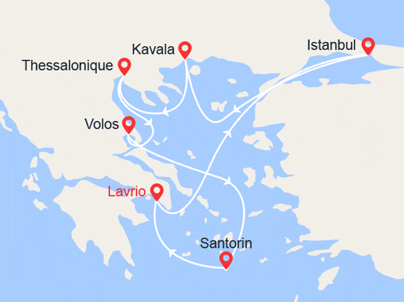 itinéraire croisière Iles grecques : Eclectique Mer Egée