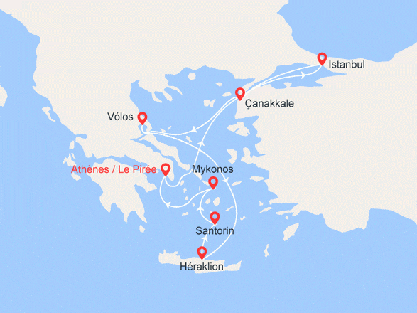itinéraire croisière Iles grecques : Ecléctique Mer Egée - 6 destinations