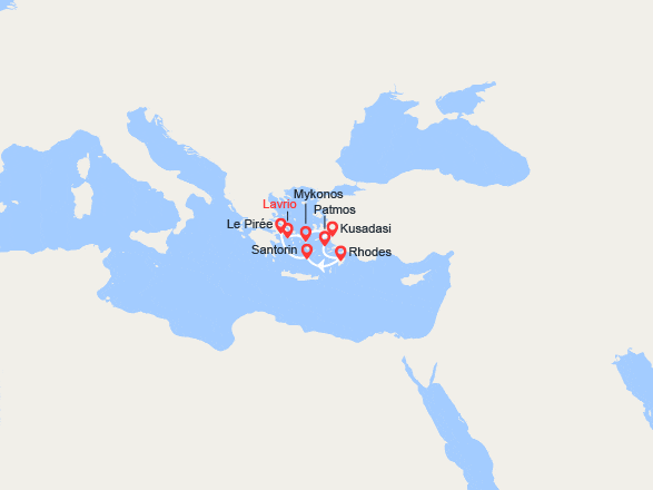 itin&eacute;raire croisi&egrave;re Méditerranée Orientale : Emblématique Iles Grecques  