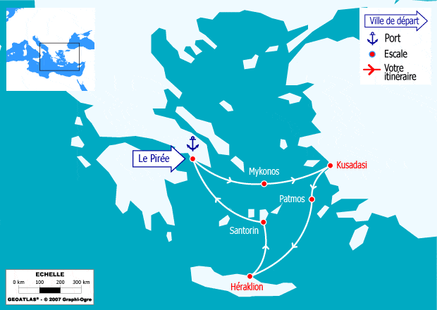 itinéraire croisière Iles grecques - Iles grecques : Emblématique Mer Egée - 5 destinations - Le Pirée
