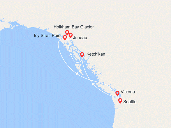 itinéraire croisière Alaska : Emerveillement en Alaska