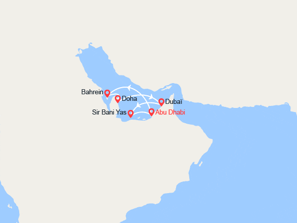 itinéraire croisière Moyen Orient : Émirats arabes unis, Bahreïn, Qatar