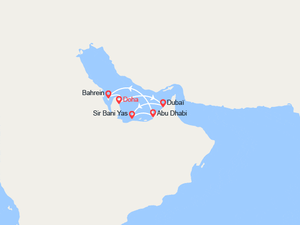 itinéraire croisière Moyen Orient : Émirats arabes unis, Bahreïn, Qatar