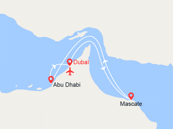 itinéraire croisière Moyen Orient : Emirats Arabes Unis, Oman