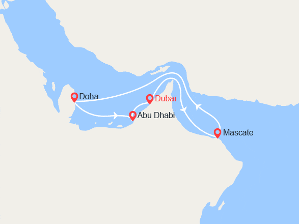 itinéraire croisière Moyen Orient : Émirats arabes unis, Oman