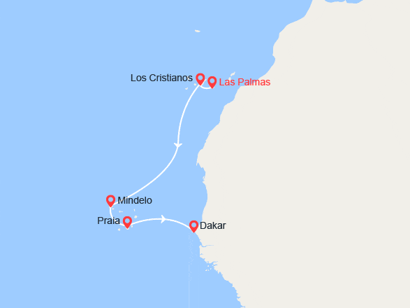 itinéraire croisière Afrique : Entre volcans et océan, des Canaries au Cap-Vert