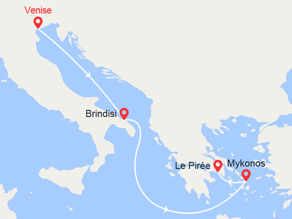 itinéraire croisière Iles grecques - Iles grecques : Esapade aux Iles grecques: Italie, Mykonos, Grèce 