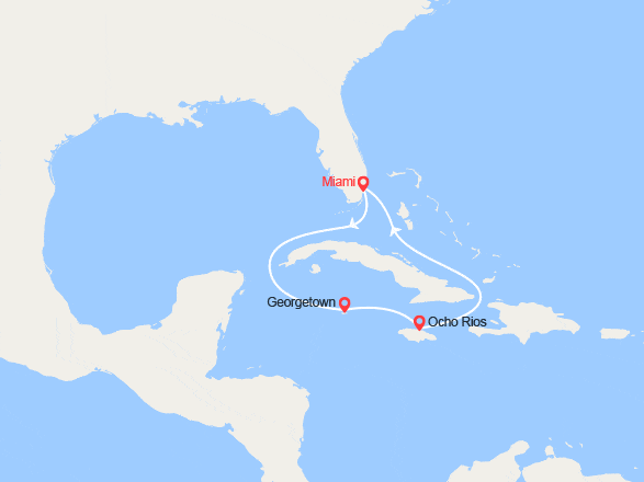 itinéraire croisière Caraïbes et Antilles : Escapade : îles Caïmans, Jamaïque