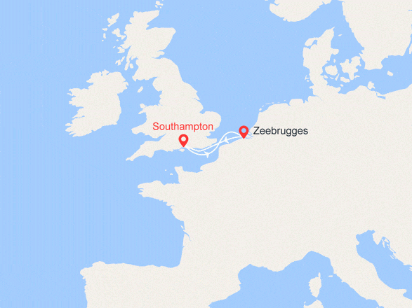 itinéraire croisière Europe du Nord - Islande : Escapade à Bruges : Southampton, Zeebruges