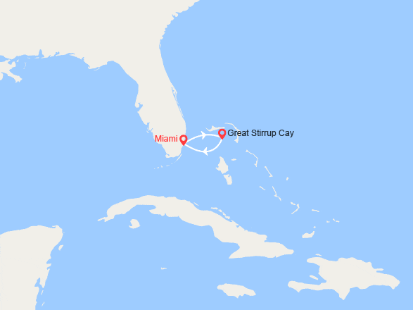 itinéraire croisière Caraïbes et Antilles : Escapade à Great Stirrup Cay