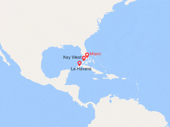 itinéraire croisière Caraïbes et Antilles - Cuba : Escapade à La Havane : Floride & Cuba