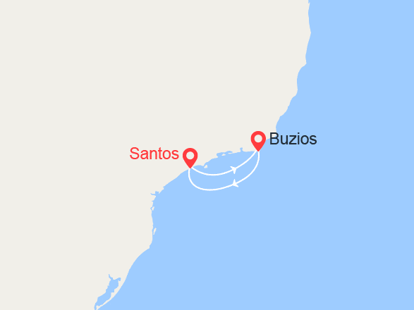 itinéraire croisière Amérique du Sud : Escapade au Brésil: Santos, Buzios