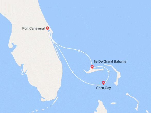 itinéraire croisière Caraïbes et Antilles : Escapade aux Bahamas